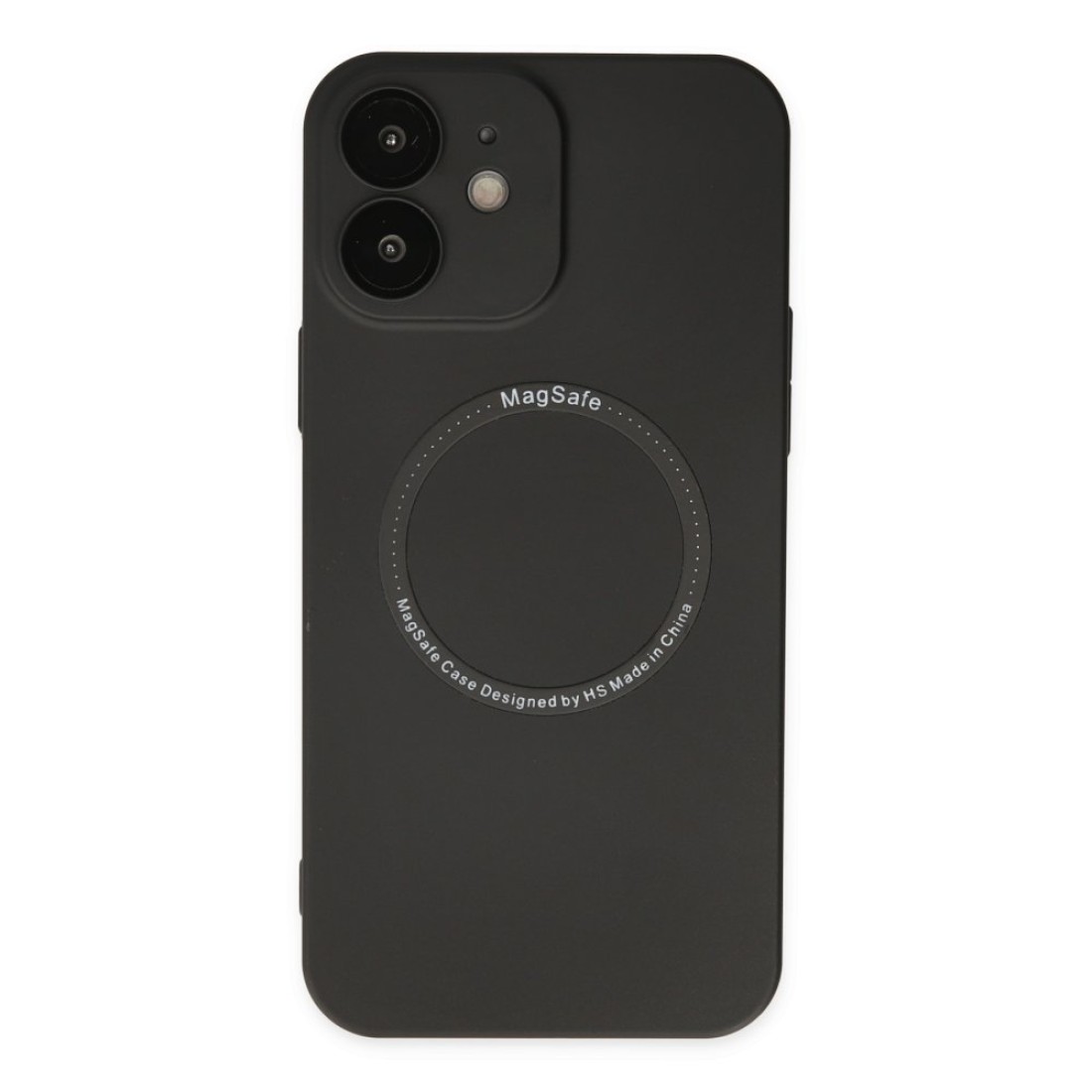  iPhone 12 Kılıf Jack Magneticsafe Lens Silikon - Siyah