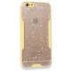  iPhone 6 Kılıf Platin Simli Silikon - Sarı