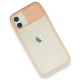  iPhone 12 Kılıf Palm Buzlu Kamera Sürgülü Silikon - Pembe