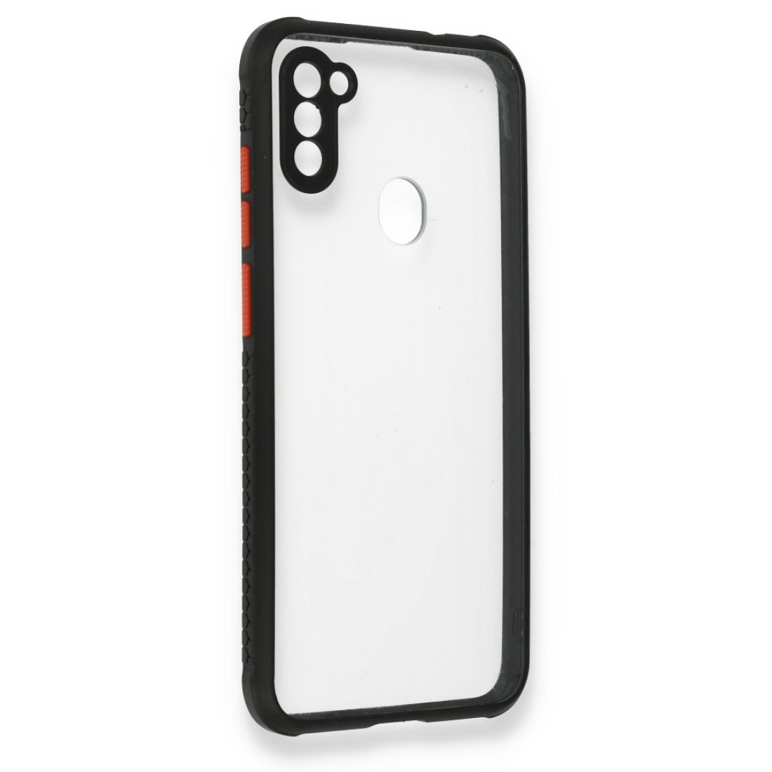  Samsung Galaxy M11 Kılıf Miami Şeffaf Silikon - Siyah