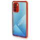  Xiaomi Redmi K40 Kılıf Miami Şeffaf Silikon - Kırmızı