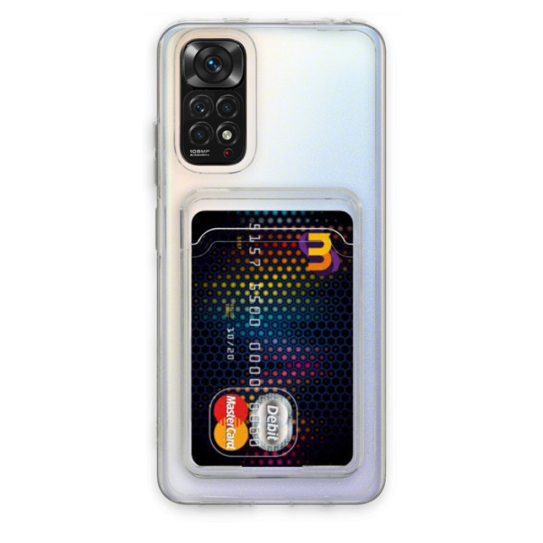  Xiaomi Redmi Note 11 Kılıf Kart Şeffaf Silikon - Şeffaf