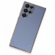  Samsung Galaxy S22 Ultra Kılıf Volet Silikon - Mavi