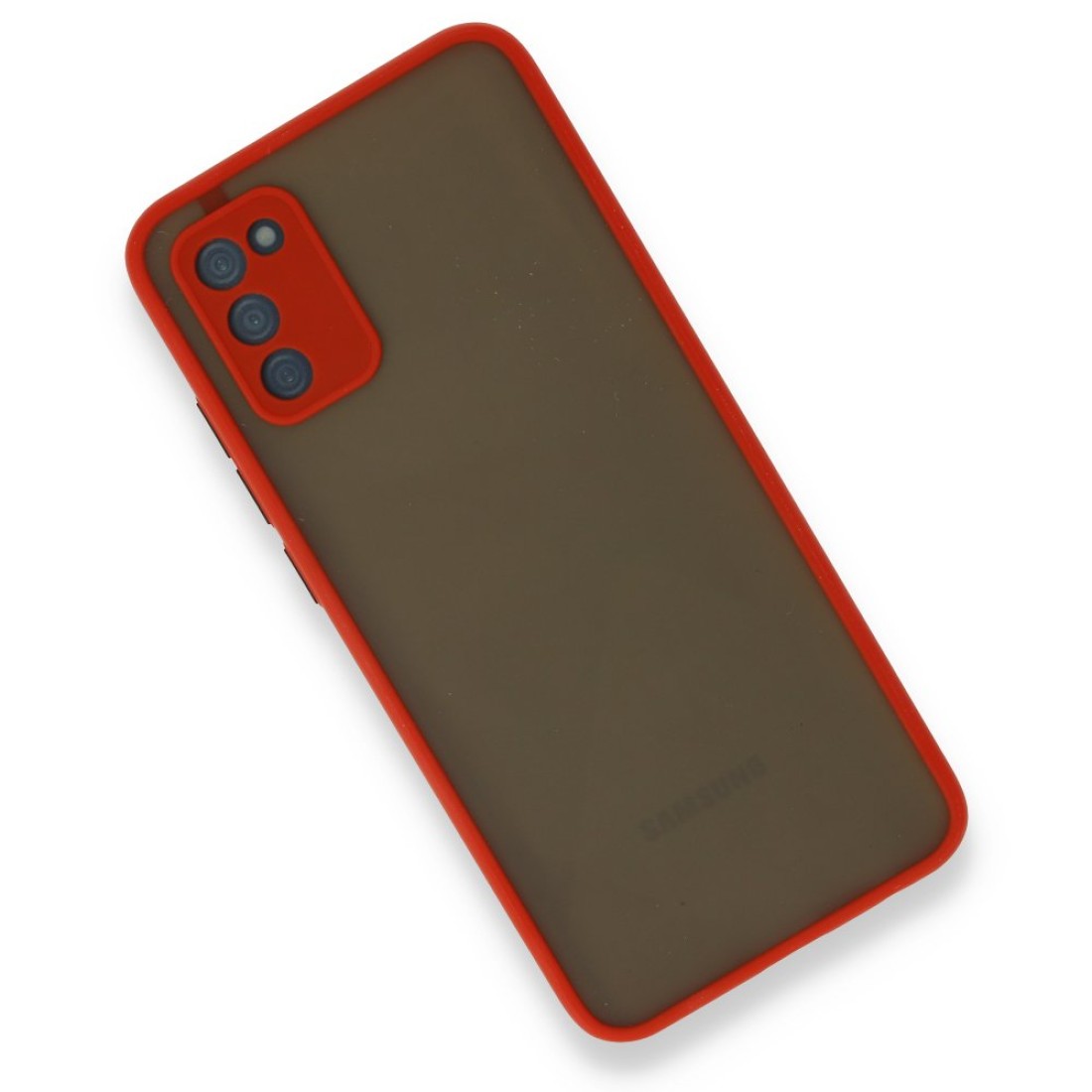  Samsung Galaxy A03S Kılıf Montreal Silikon Kapak - Kırmızı