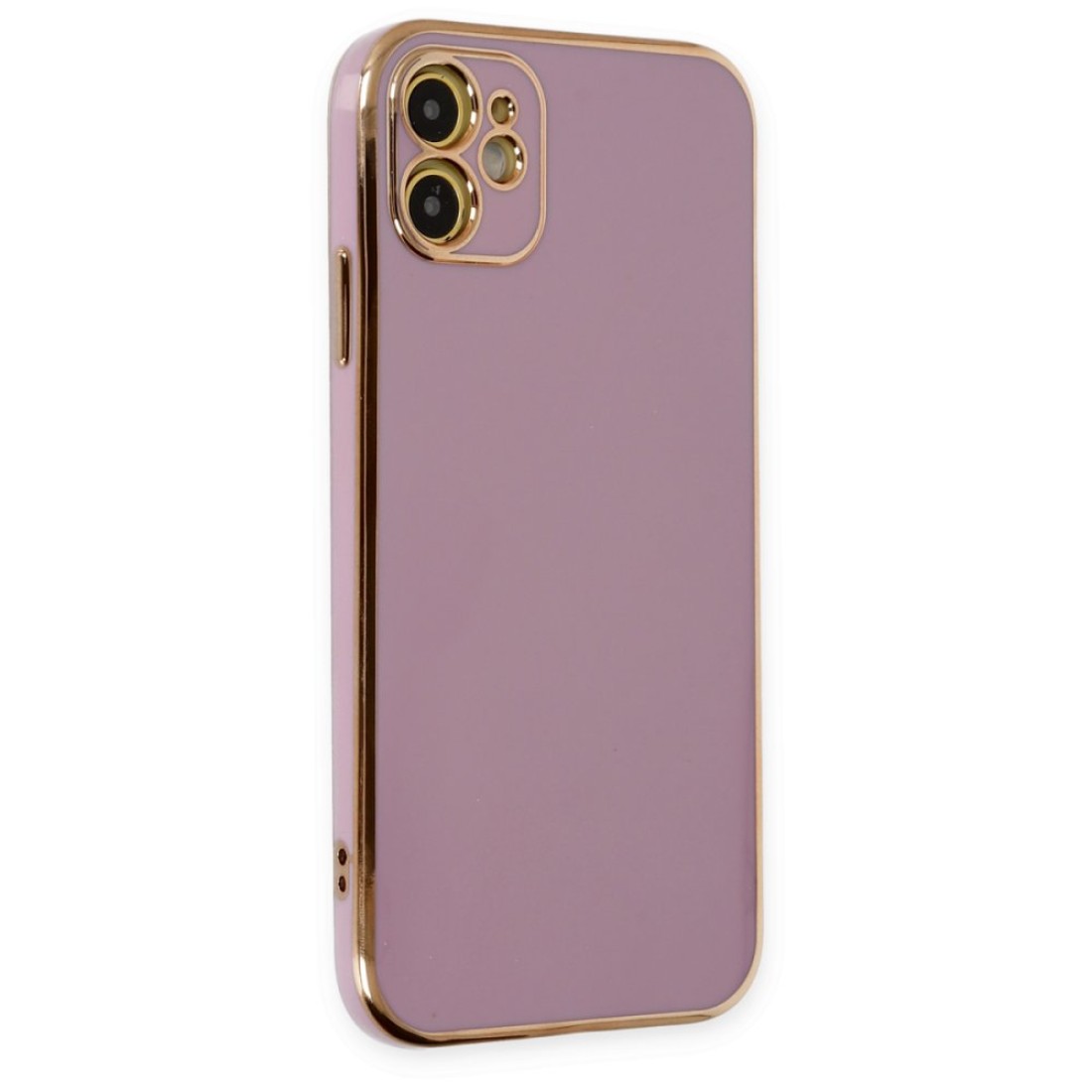  iPhone 12 Kılıf Volet Silikon - Mor