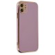  iPhone 12 Kılıf Volet Silikon - Mor