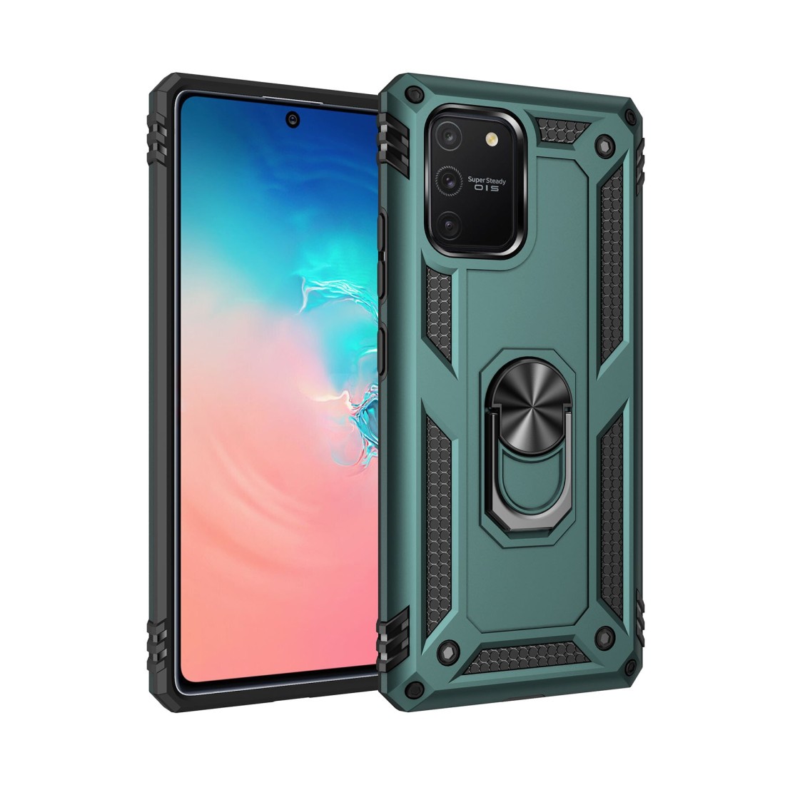 Samsung Galaxy A91 / S10 Lite Kılıf Sofya Yüzüklü Silikon Kapak - Yeşil Samsung Galaxy A91 / S10 Lite Kılıf Sofya Yüzüklü Silikon Kapak - Yeşil