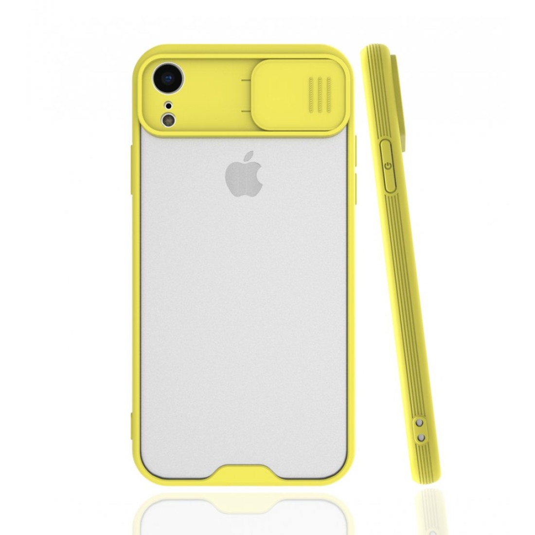  iPhone XR Kılıf Platin Kamera Koruma Silikon - Sarı