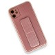  iPhone 12 Kılıf Coco Karbon Standlı Kapak - Pembe