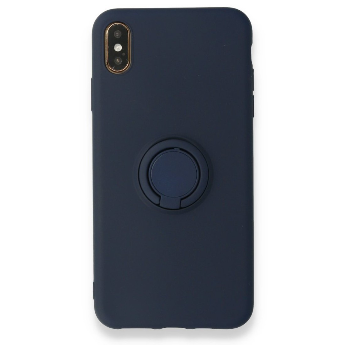  iPhone XS Max Kılıf Viktor Yüzüklü Silikon - Lacivert
