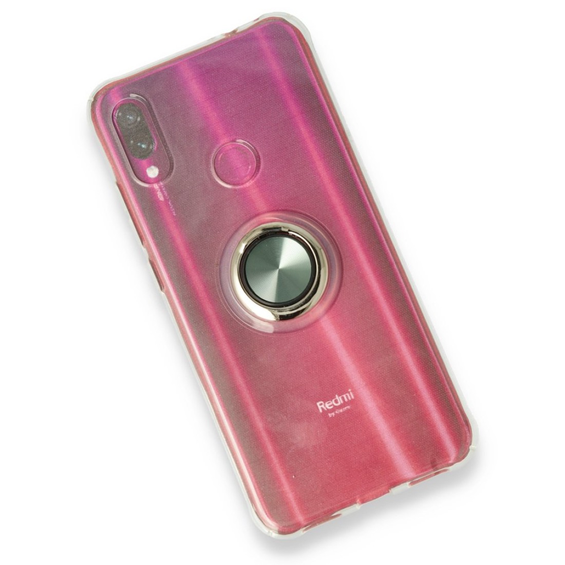  Xiaomi Redmi Note 7 Pro Kılıf Gros Yüzüklü Silikon - Yeşil