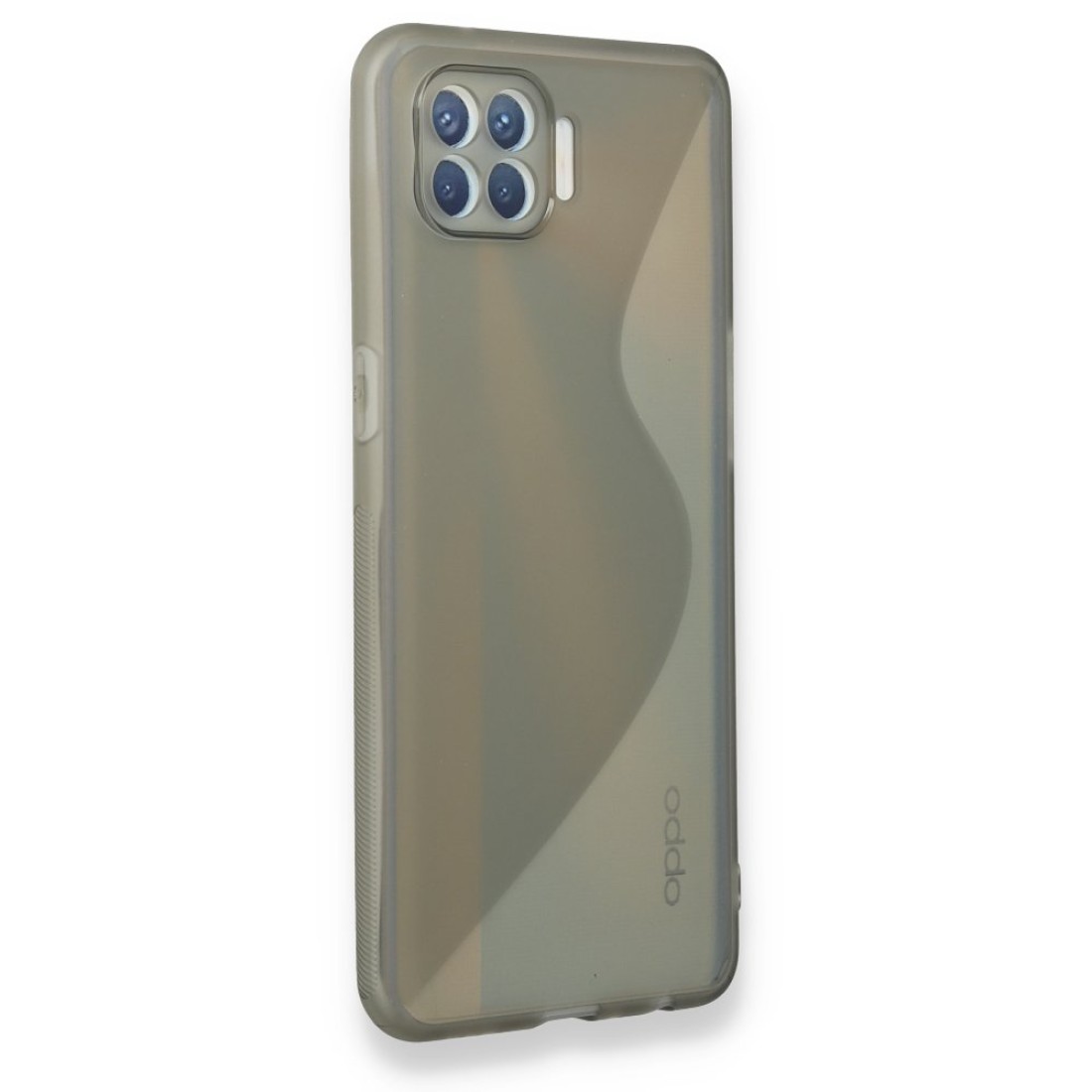 Oppo Reno 4 Lite Kılıf S Silikon - Gri Oppo Reno 4 Lite Kılıf S Silikon - Gri