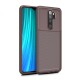 Xiaomi Redmi Note 8 Pro Kılıf Auto Focus Karbon Kapak - Kahverengi