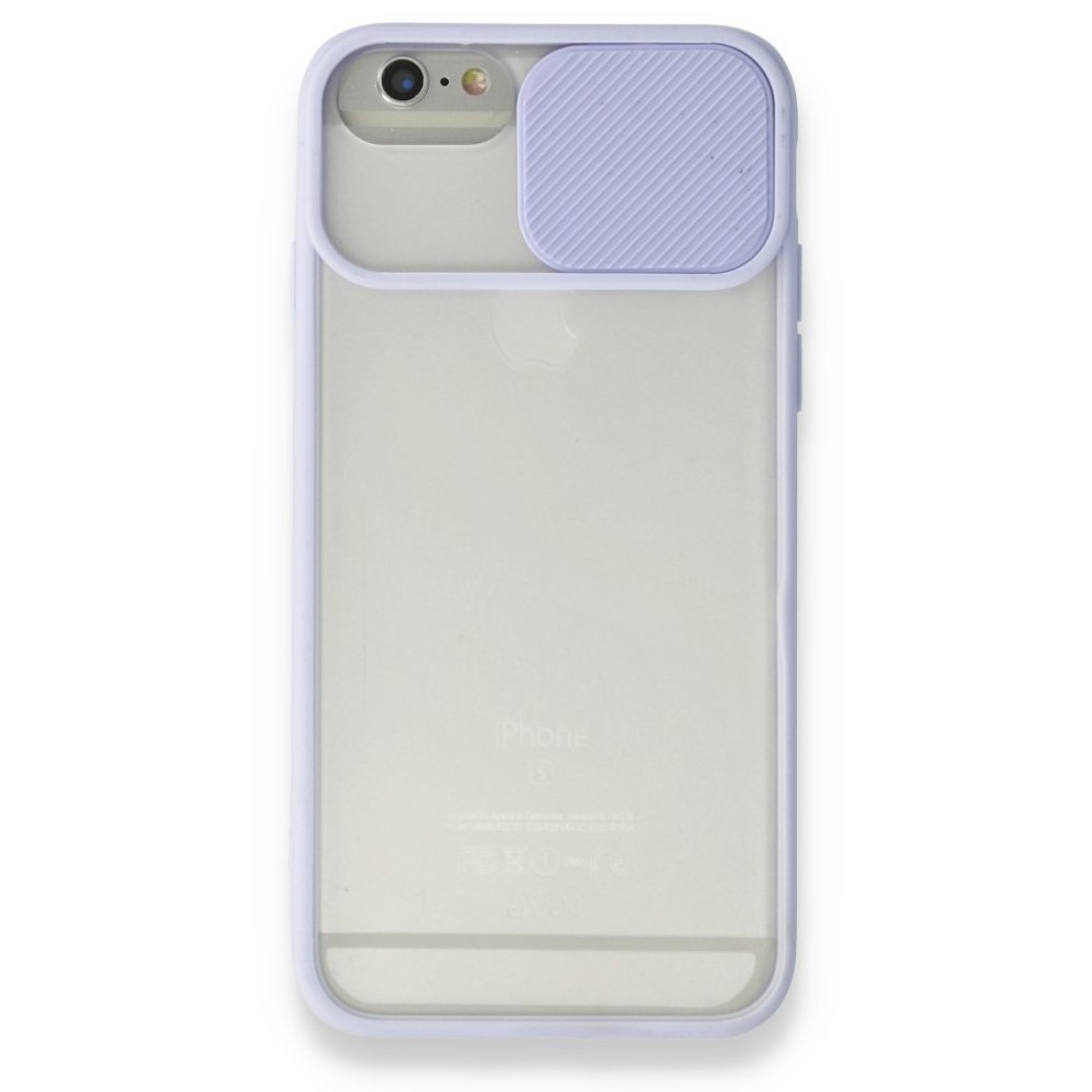  iPhone 6 Kılıf Palm Buzlu Kamera Sürgülü Silikon - Lila