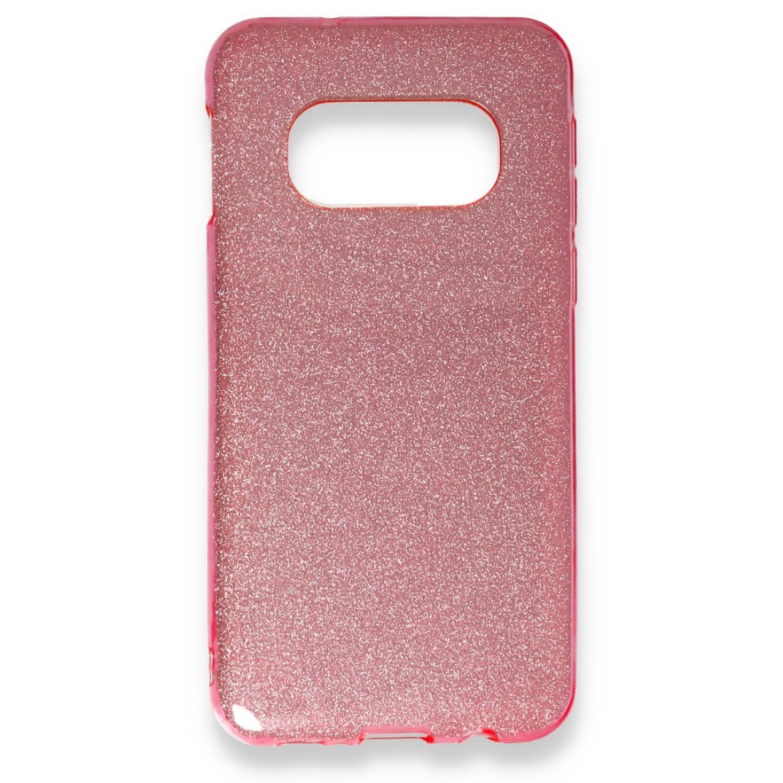  Samsung Galaxy S10E Kılıf Simli Katmanlı Silikon - Rose