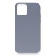  iPhone 12 Kılıf Nano içi Kadife Silikon - Gri
