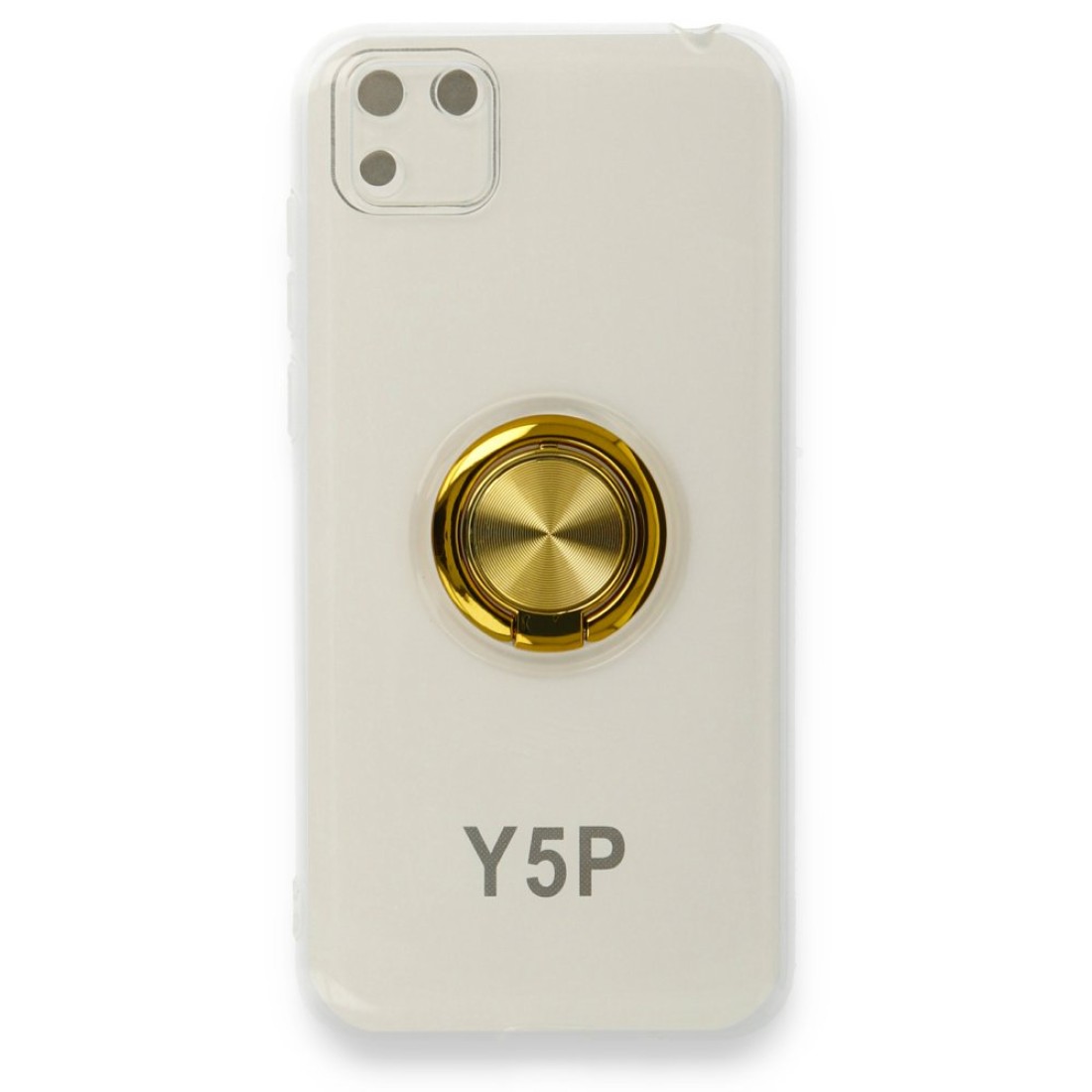  Huawei Y5P Kılıf Gros Yüzüklü Silikon - Gold