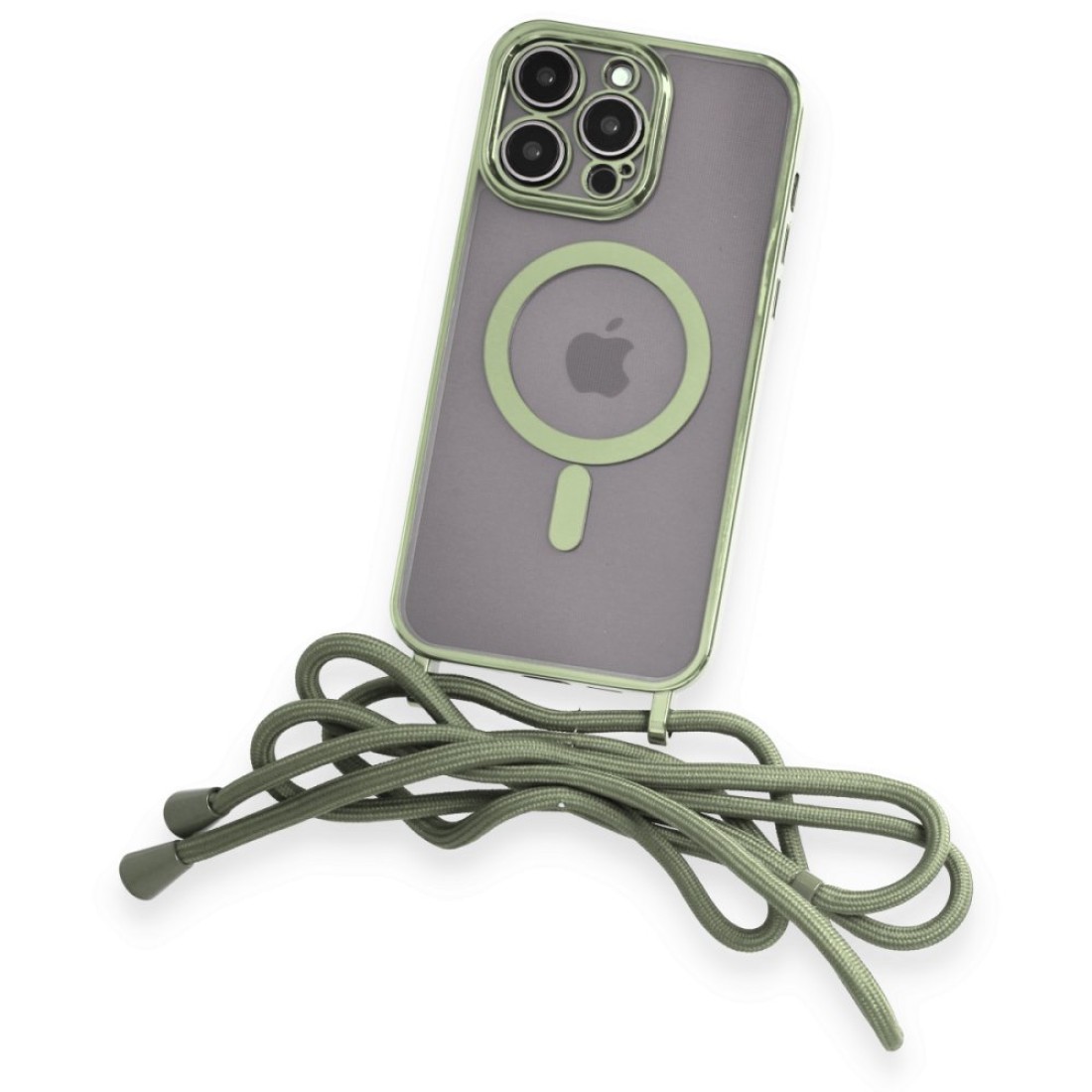 iPhone 13 Pro Max Kılıf Divo Lazer Askılı Magsafe Kapak - Koyu Yeşil iPhone 13 Pro Max Kılıf Divo Lazer Askılı Magsafe Kapak - Koyu Yeşil