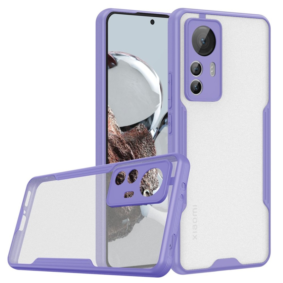  Xiaomi Mi 12T Kılıf Platin Silikon - Lila