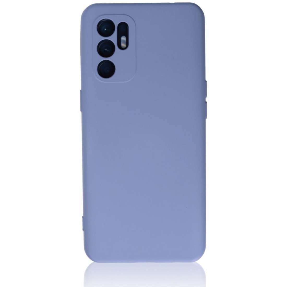  Oppo Reno 6 Kılıf Nano içi Kadife Silikon - Lila