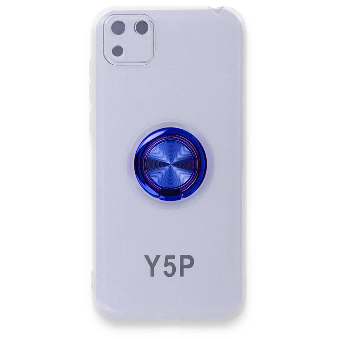  Huawei Y5P Kılıf Gros Yüzüklü Silikon - Mavi
