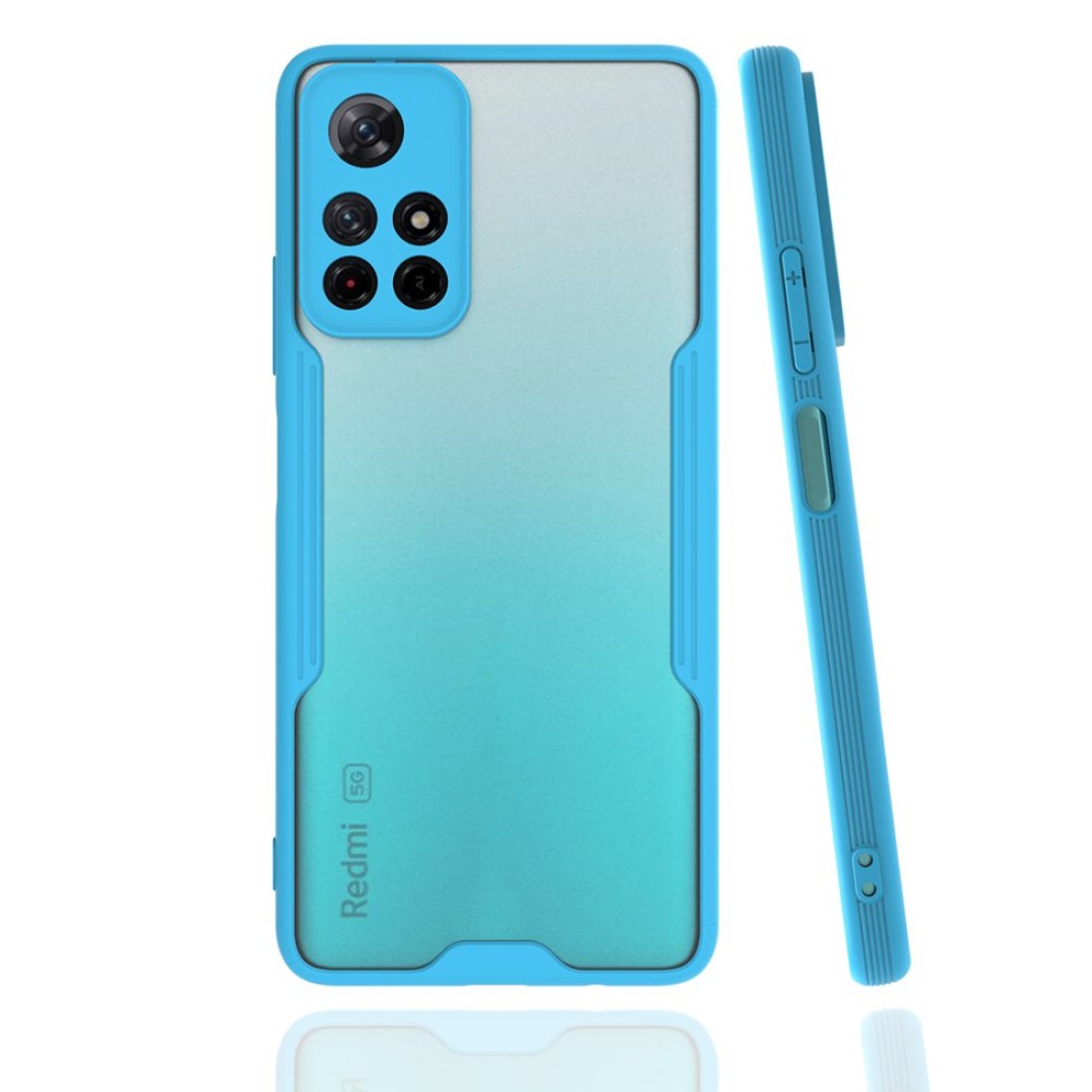  Xiaomi Redmi Note 11T Kılıf Platin Silikon - Mavi