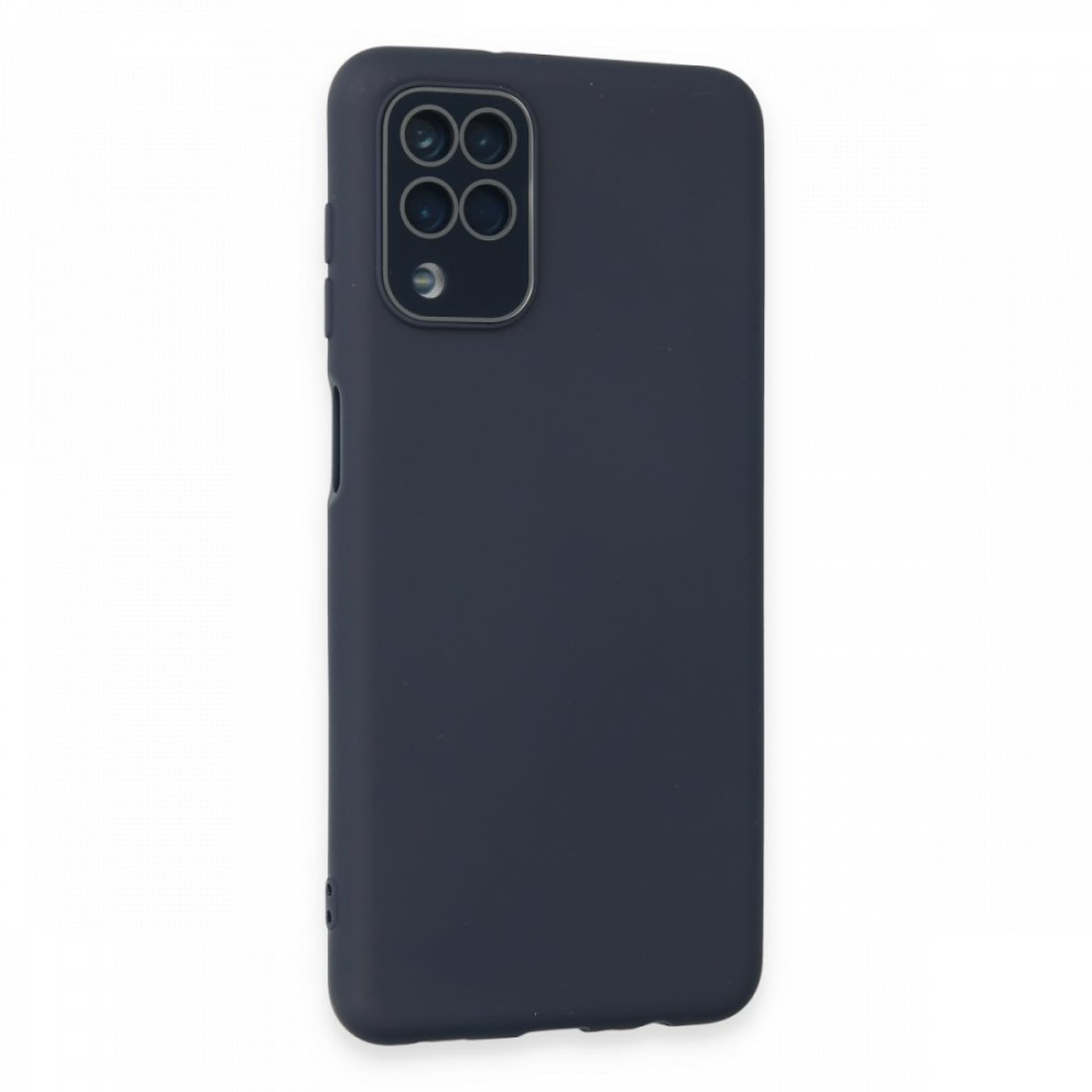 Samsung Galaxy M32 Kılıf Lansman Glass Kapak - Lacivert