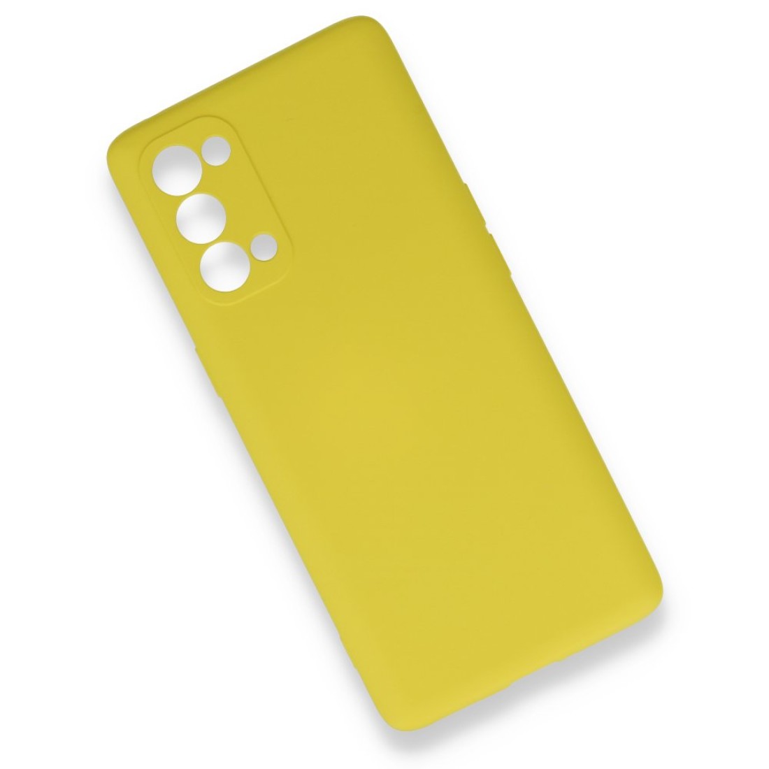  Oppo Reno 5 Kılıf Nano içi Kadife Silikon - Sarı