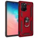  Samsung Galaxy A91 / S10 Lite Kılıf Sofya Yüzüklü Silikon Kapak - Kırmızı