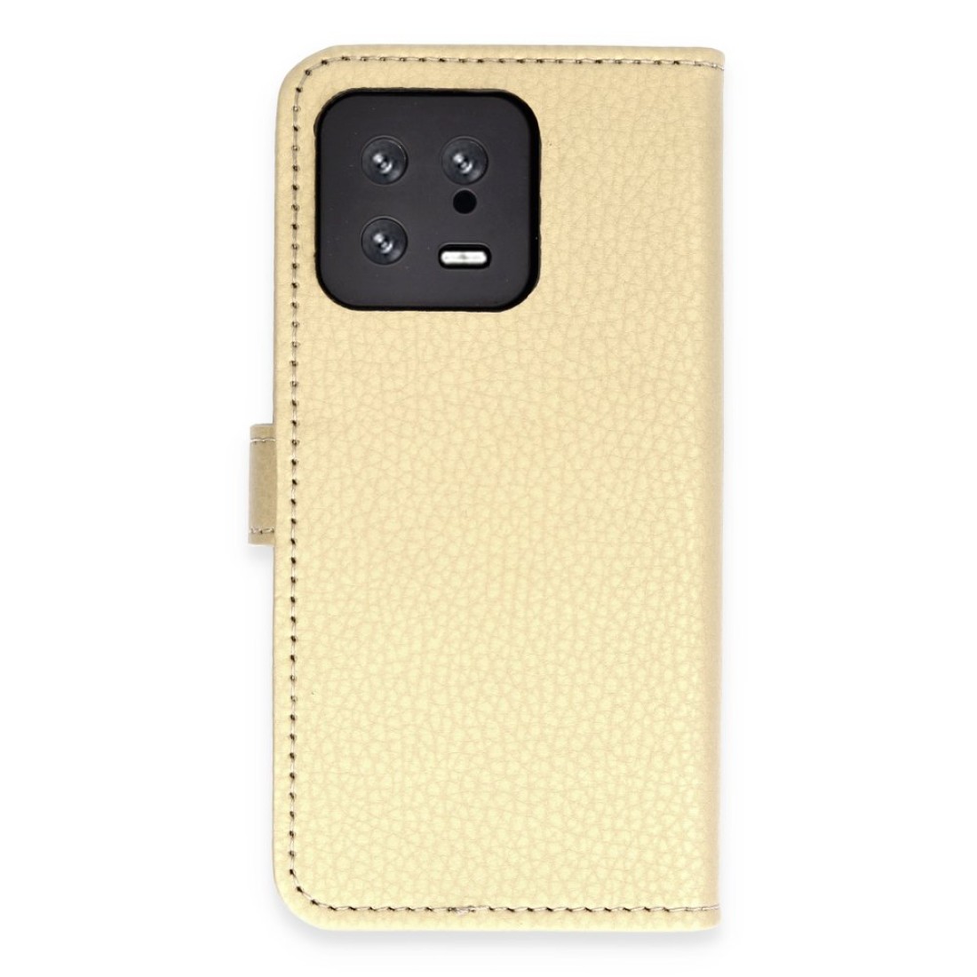  Xiaomi Mi 13 Kılıf Trend S Plus Kapaklı Kılıf - Gold