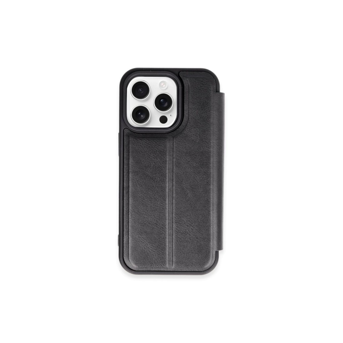 iPhone 15 Pro Max Kılıf Flip Cover - Siyah iPhone 15 Pro Max Kılıf Flip Cover - Siyah