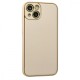  iPhone 13 Kılıf Coco Deri Silikon Kapak - Gold