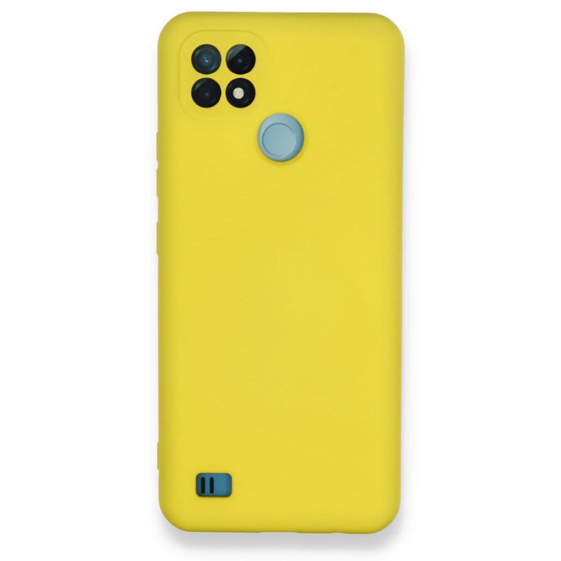  Realme C21 Kılıf Nano içi Kadife Silikon - Sarı