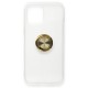  iPhone 12 Mini Kılıf Gros Yüzüklü Silikon - Gold