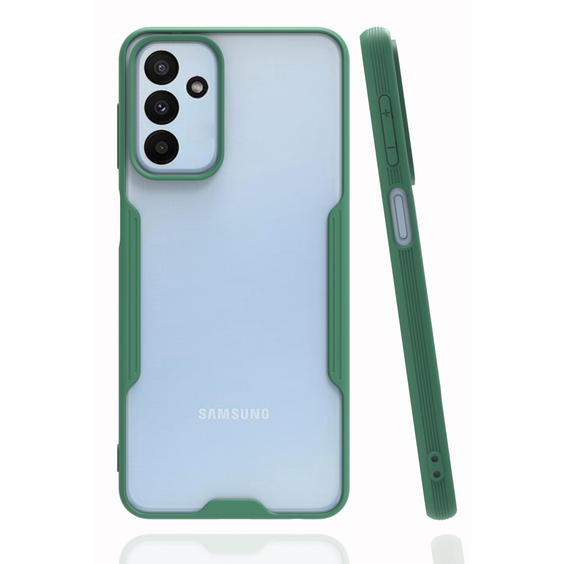  Samsung Galaxy M23 Kılıf Platin Silikon - Yeşil