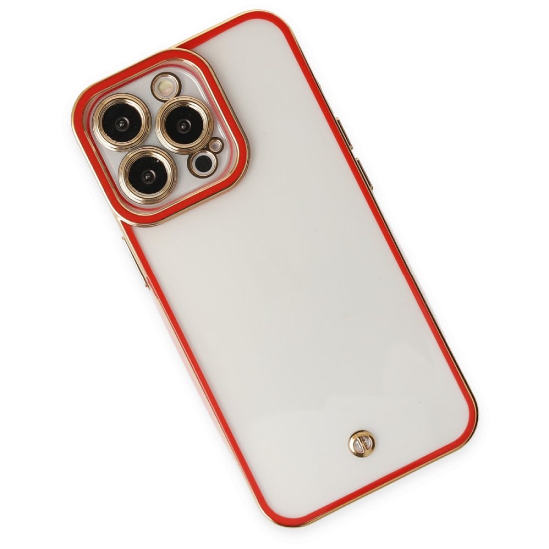 iPhone 13 Pro Max Kılıf Liva Lens Silikon - Kırmızı iPhone 13 Pro Max Kılıf Liva Lens Silikon - Kırmızı