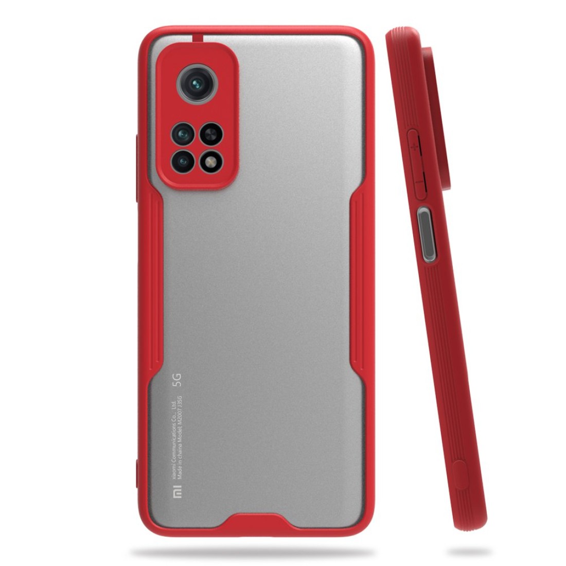  Xiaomi Mi 10T Pro Kılıf Platin Silikon - Kırmızı