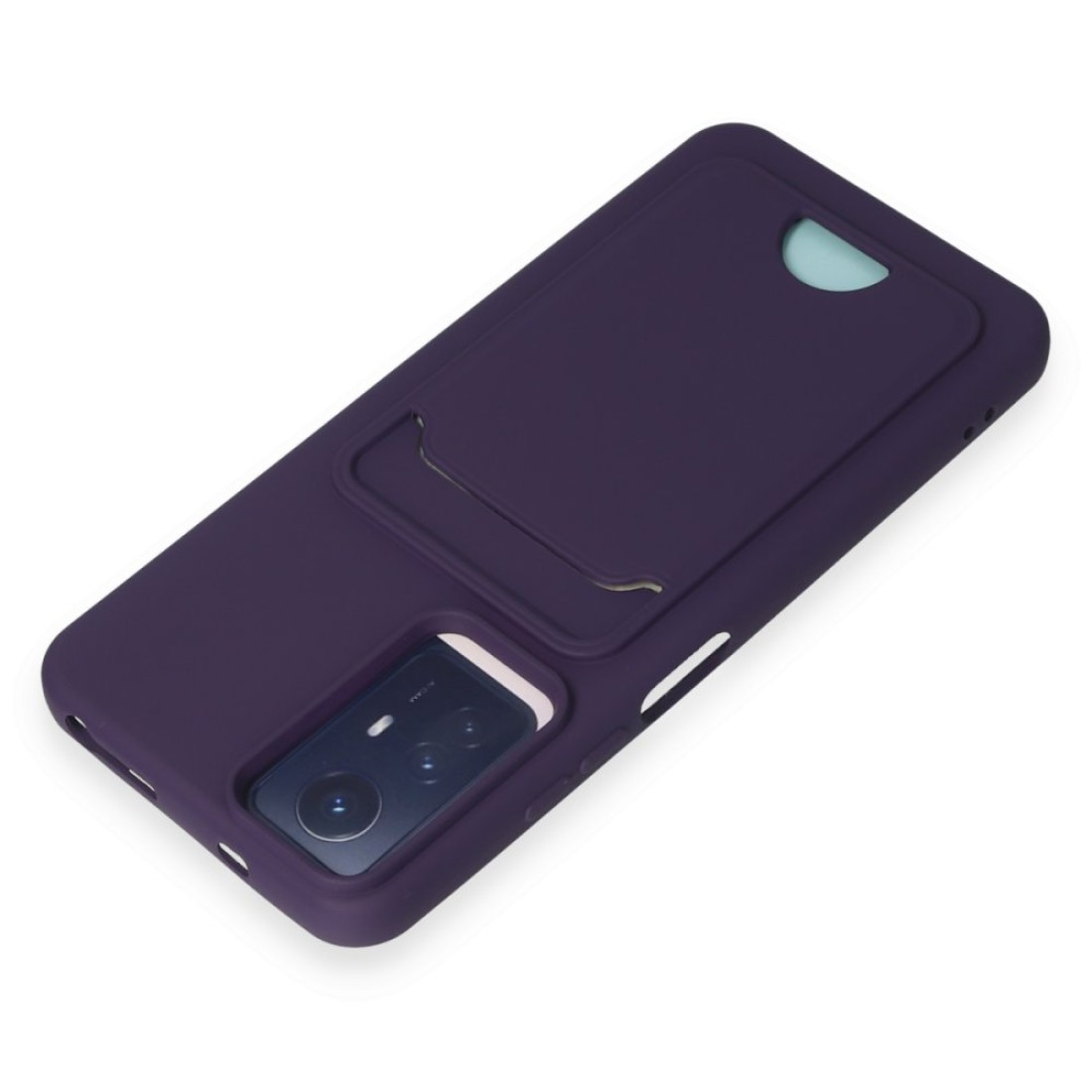  Xiaomi Redmi Note 11 Kılıf Kelvin Kartvizitli Silikon - Derin Mor