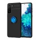  Samsung Galaxy S21 Plus Kılıf Range Yüzüklü Silikon - Siyah-Mavi