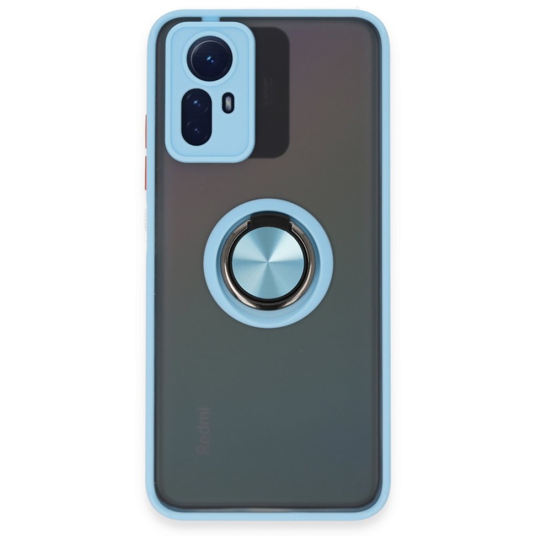  Xiaomi Redmi Note 12S Kılıf Montreal Yüzüklü Silikon Kapak - Buz Mavi