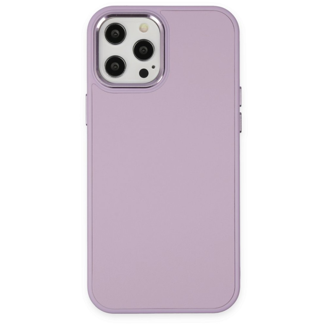  iPhone 12 Pro Kılıf Asya Deri Silikon - Lila