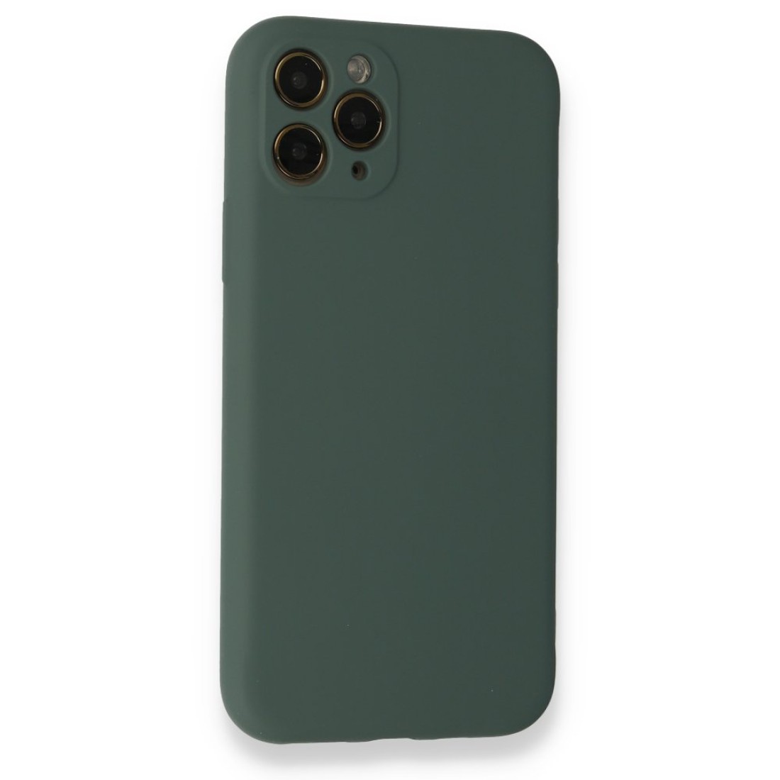 iPhone 11 Pro Kılıf Nano içi Kadife Silikon - Koyu Yeşil iPhone 11 Pro Kılıf Nano içi Kadife Silikon - Koyu Yeşil