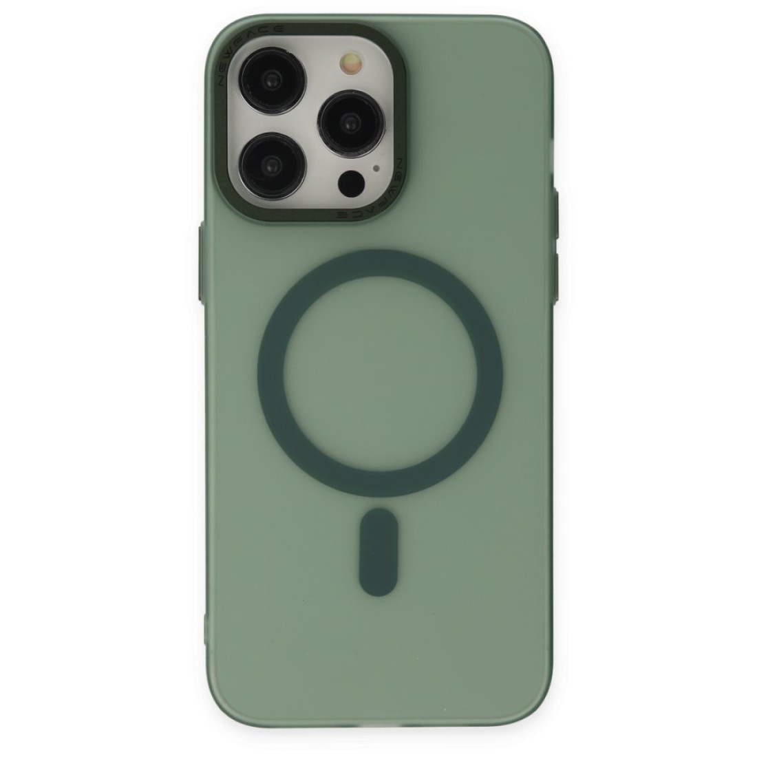  iPhone 14 Pro Max Kılıf Lodos Magneticsafe Mat Kapak - Köknar Yeşili