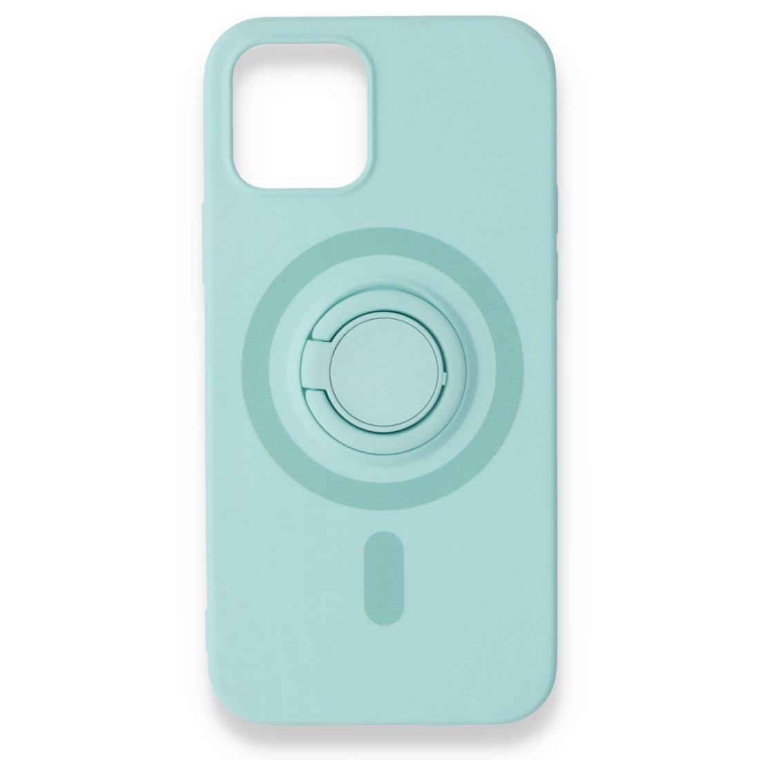  iPhone 12 Mini Kılıf Viktor Yüzüklü Silikon - Turkuaz