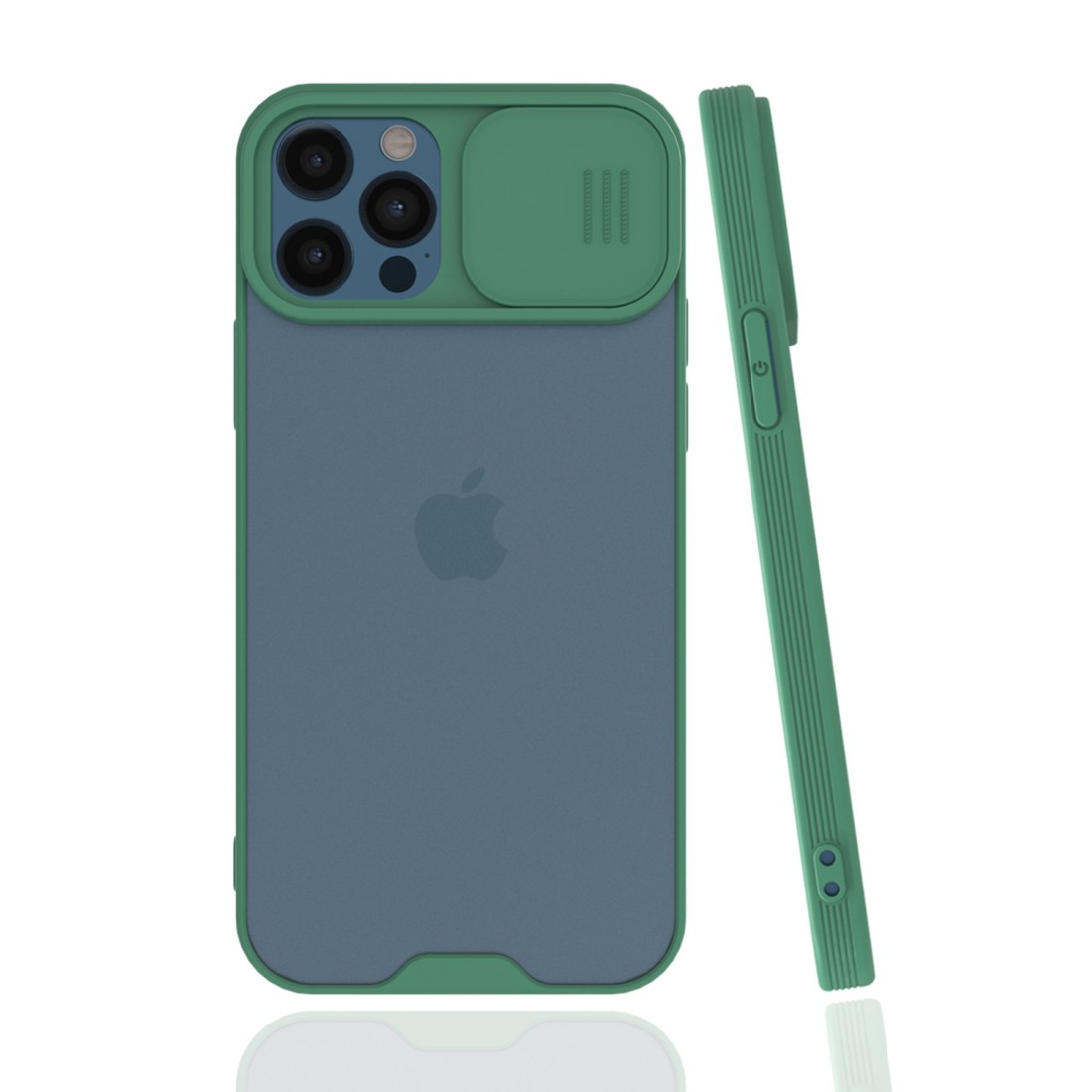 iPhone 12 Pro Kılıf Platin Kamera Koruma Silikon - Yeşil iPhone 12 Pro Kılıf Platin Kamera Koruma Silikon - Yeşil