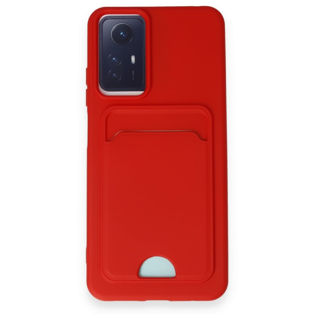  Xiaomi Redmi Note 12S Kılıf Kelvin Kartvizitli Silikon - Kırmızı