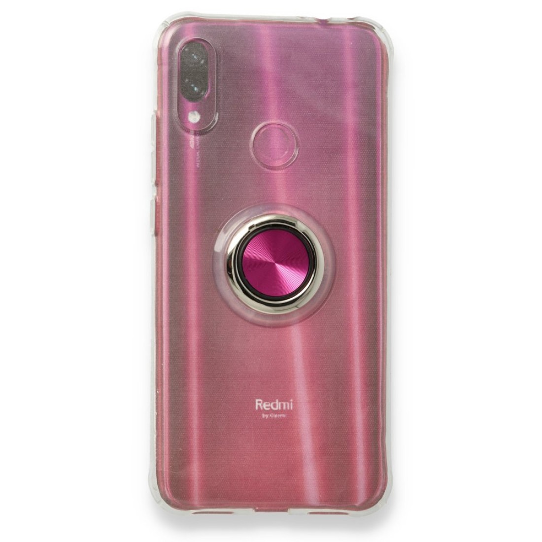  Xiaomi Redmi Note 7 Pro Kılıf Gros Yüzüklü Silikon - Pembe