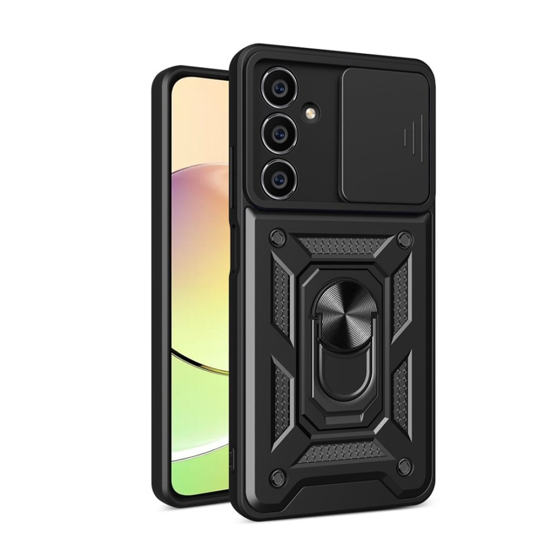  Samsung Galaxy A05 Kılıf Pars Lens Yüzüklü Silikon - Siyah