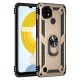  Realme C21 Kılıf Sofya Yüzüklü Silikon Kapak - Gold