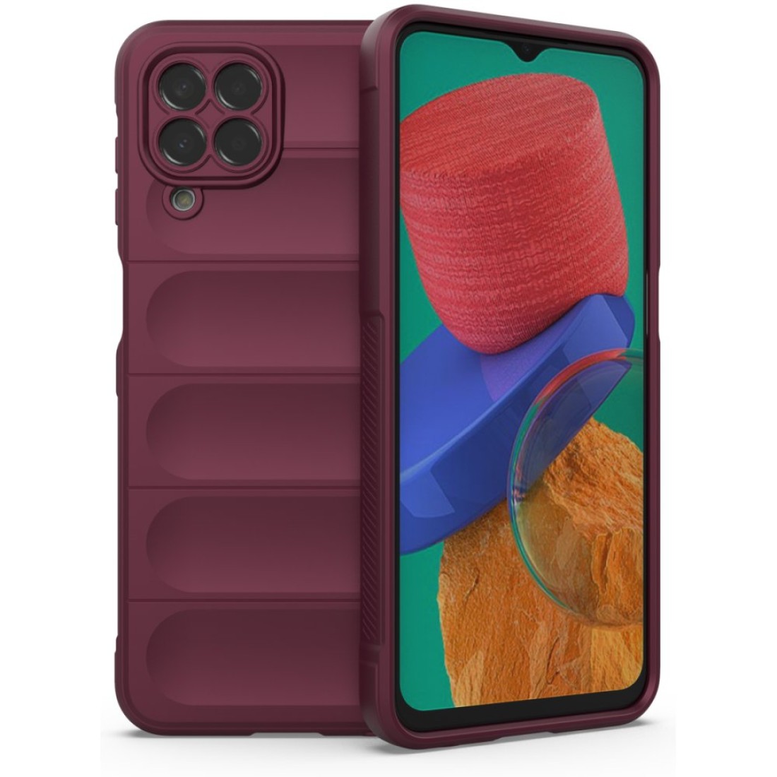  Samsung Galaxy M33 Kılıf Optimum Silikon - Bordo